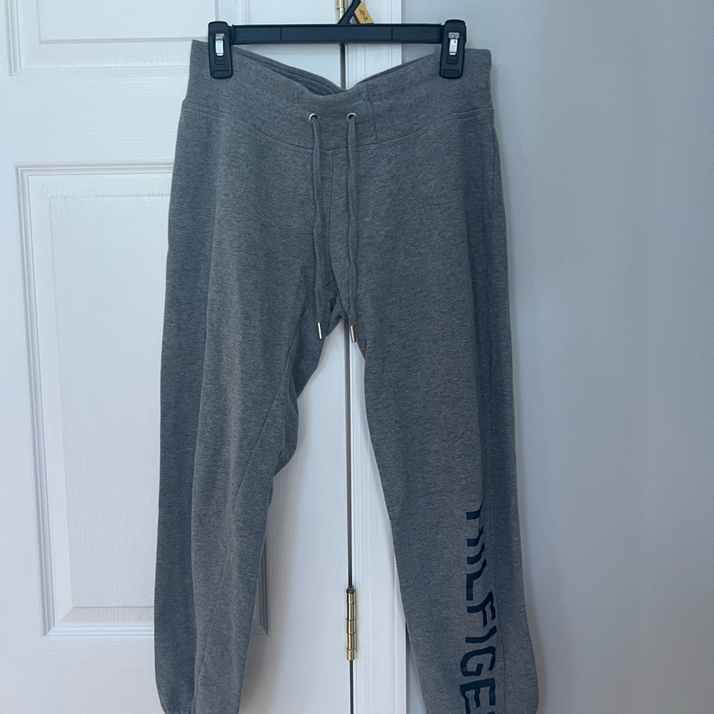 Tommy Hilfiger Gray Track Pants with Tapered Leg